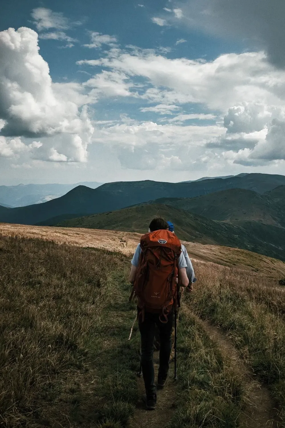 Man hiking in the mountains of Ecuador